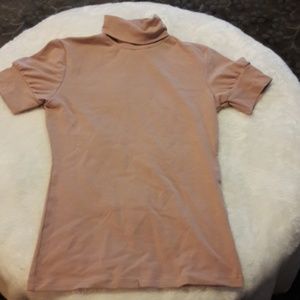 $5 for $25 Nude colored short sleeved turtleneck